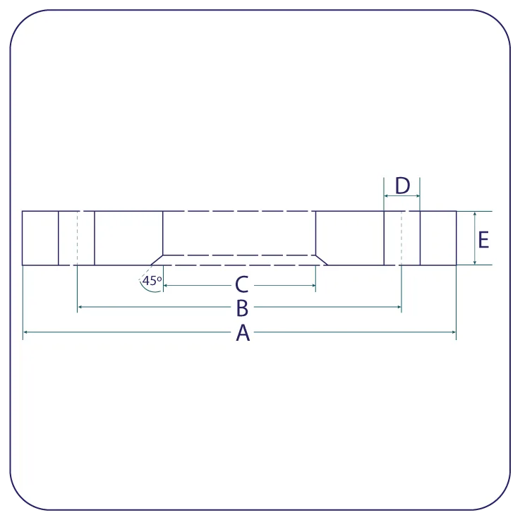 PN16 Reduced Thickness BZP Backing Flanges For Use With Imperial OD Pressed Collars