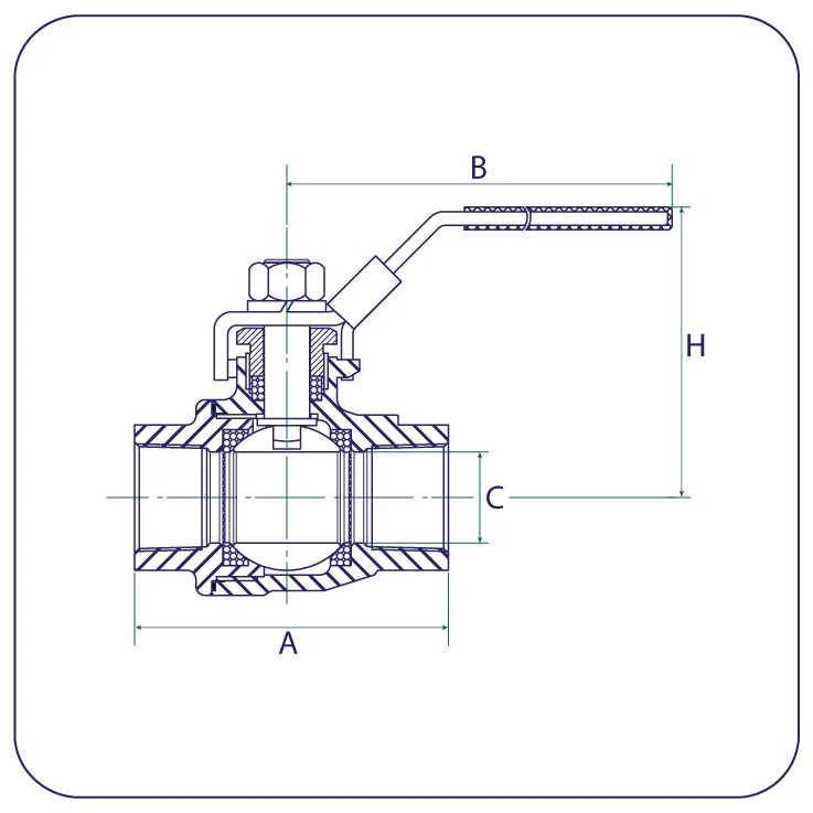 2 Piece Manual Full Bore Valves Threaded Ends<br> PN63, PSI1000